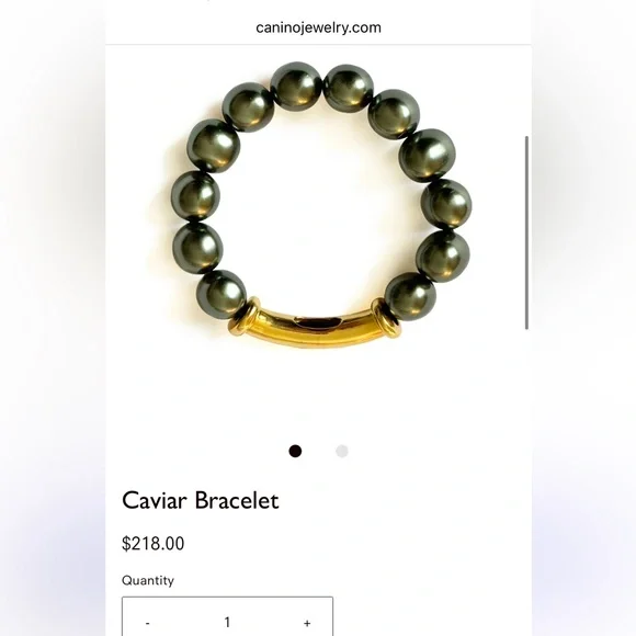 Elegant Gray Pearl Beaded Bracelet w 14k over brass piece - Picture 3 of 4